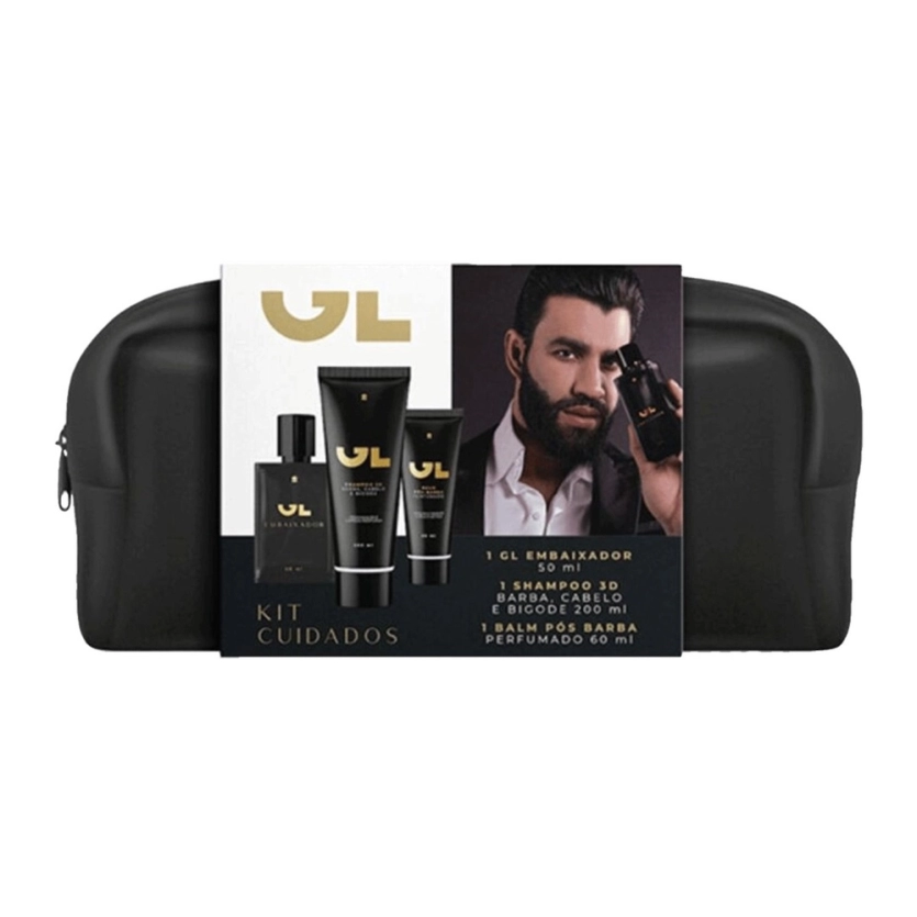 Gl embaixador coffret kit perfume 50ML + SHAMPOO 3D 200ML + BALM 60ML +