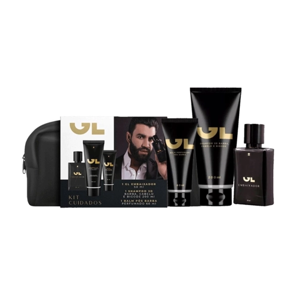 Gl embaixador coffret kit perfume 50ML + SHAMPOO 3D 200ML + BALM 60ML +
