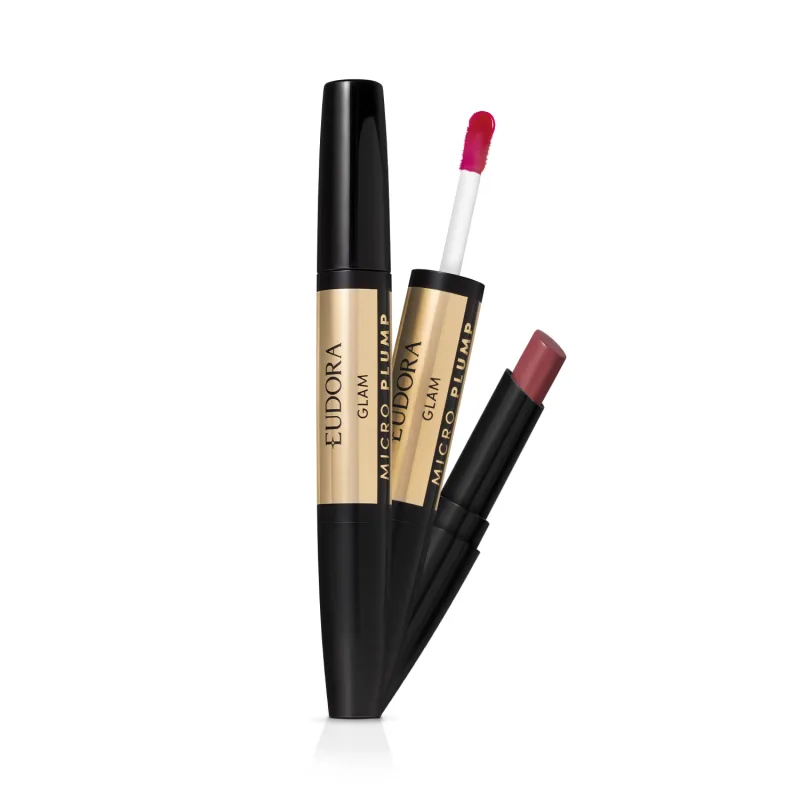 Eudora Glam Micro Plump Duo Malva Essencial  – Batom