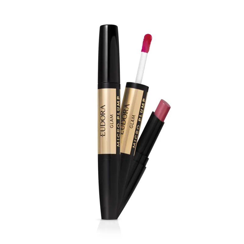 Eudora Glam Micro Plump Duo Rosado Nobre  – Batom