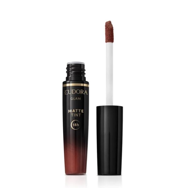 Eudora Glam Matte Tint Castanho Divino - Batom Líquido 4g - Imagem 6