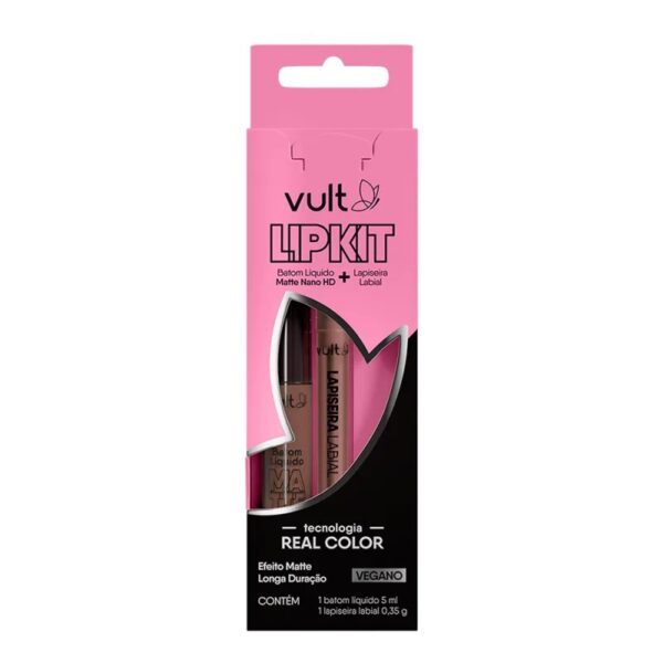 LipKit Vult: Batom Líquido Matte Bronze + Lapiseira Labial - Imagem 4