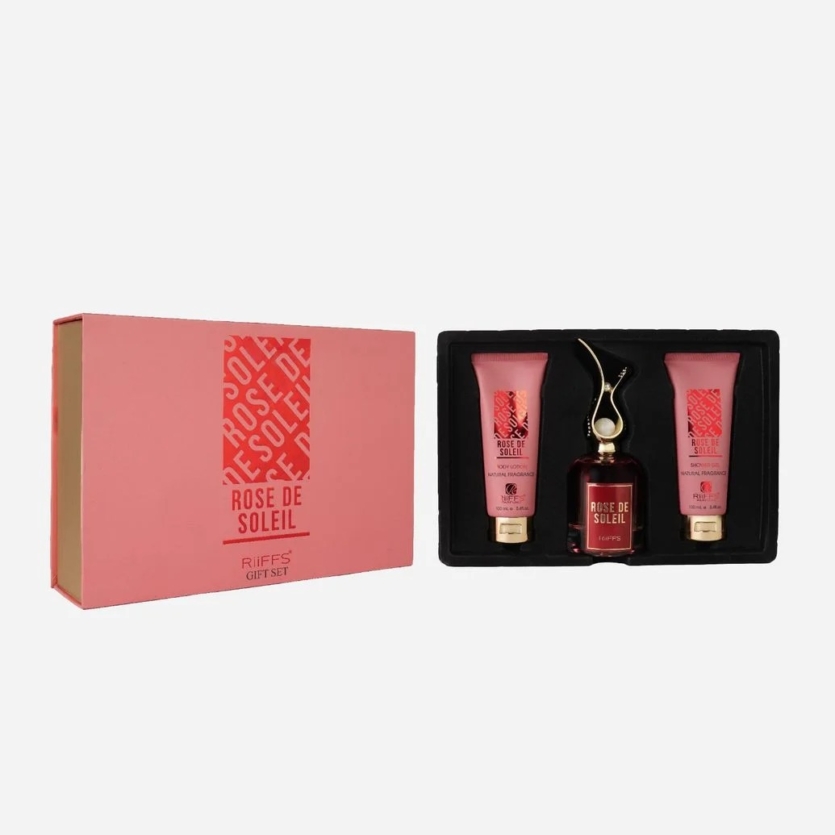 Coffret Perfume Rose de Soleil + Gel de Banho + Loção Corporal 100ml- Perfume Feminino