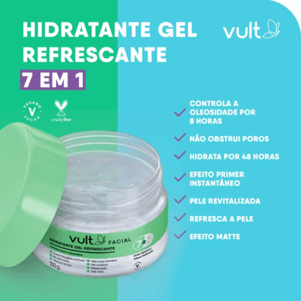 Vult Gel Hidratante Facial Refrescante - 100g - Imagem 5