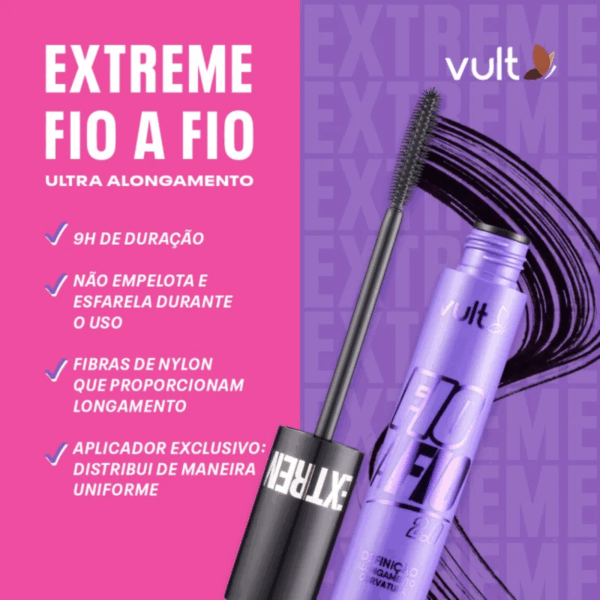 Vult Máscara de Cílios Extreme Fio a Fio 2.0 - 10g - Imagem 3