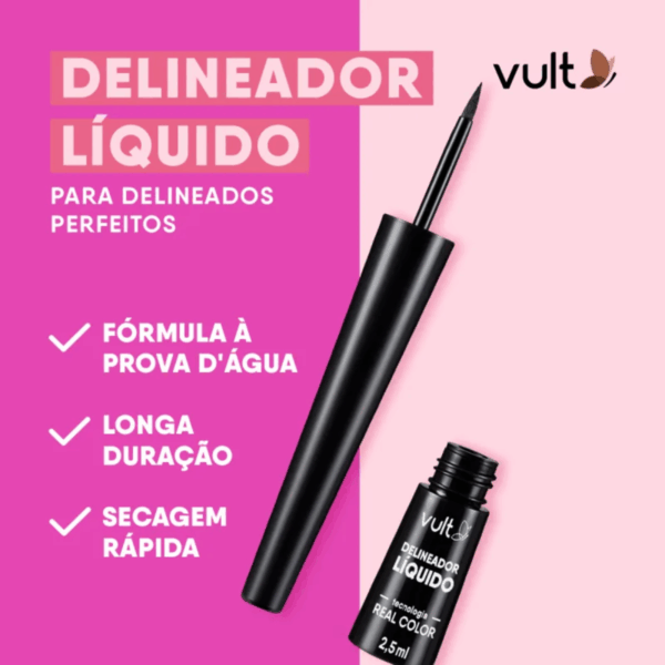 Vult Delineador Líquido Preto - 2,5ml - Imagem 3