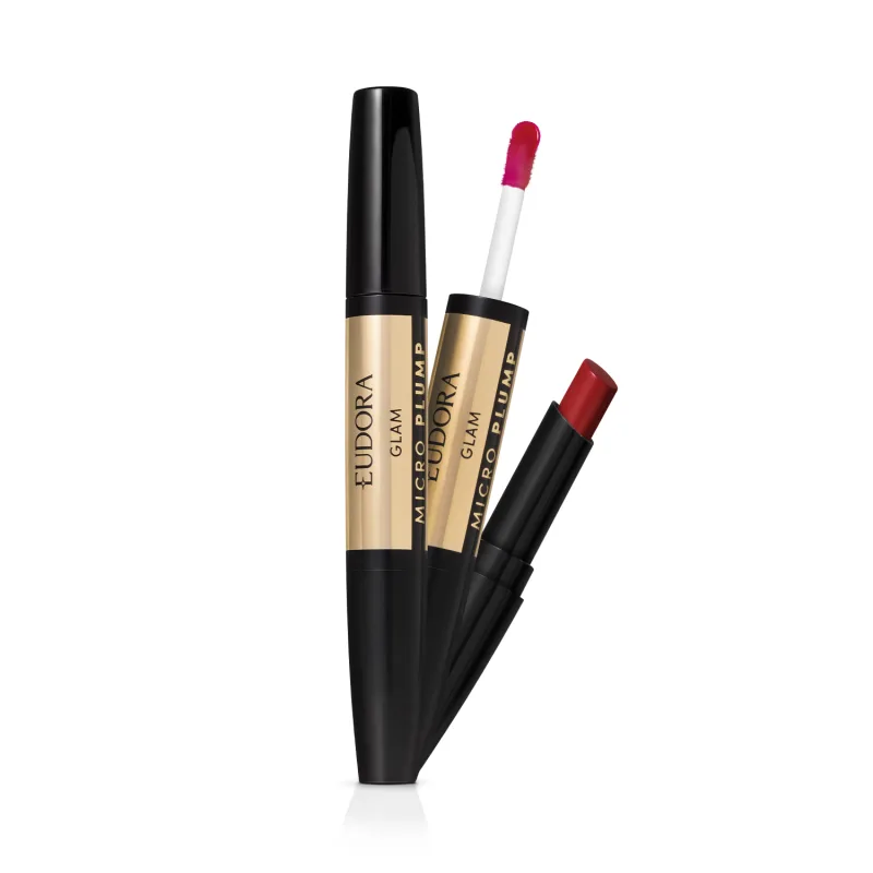 Eudora Glam Micro Plump Duo Vermelho Único - Batom
