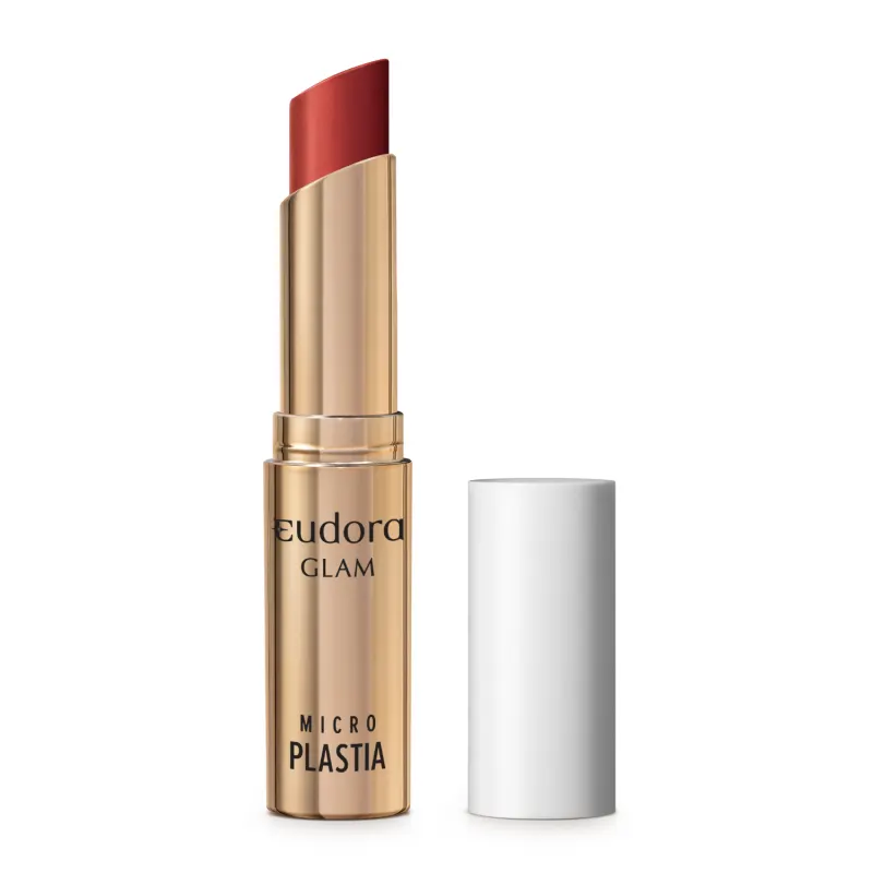 Batom Eudora Glam Micro Plastia - Vermelho Ruby