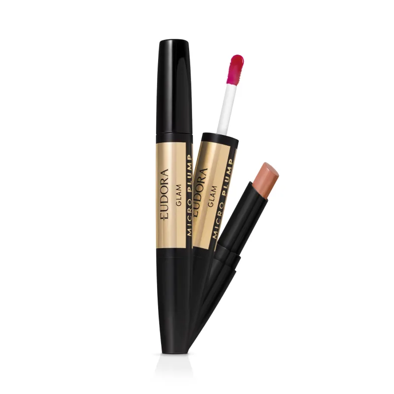 EUDORA GLAM MICRO PLUMP DUO AVELÃ MAGNÍFICO - BATOM 1,8G