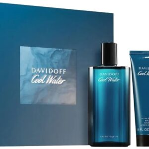 Davidoff Cool Water EDT 125ml + Shower Gel 75ml + Balm 75ml - Perfume Masculino
