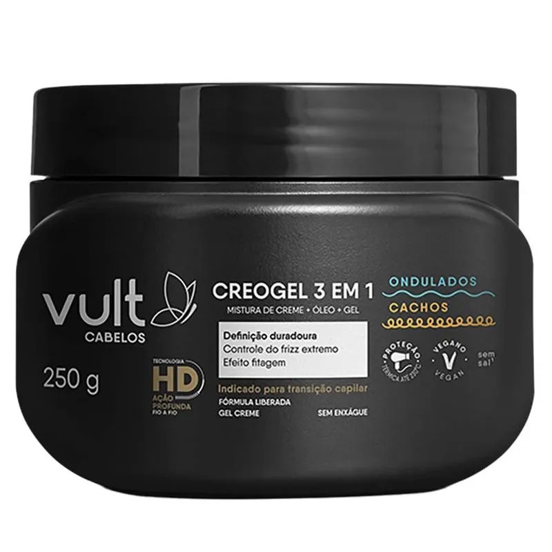 Creogel 3 em 1 Vult Ondulados e Cachos 250g